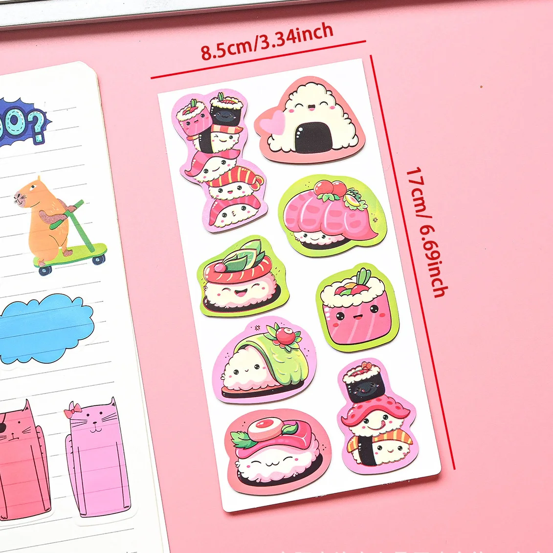 confezione-da-30-adesivi-speciali-a-tema-gatto-sushi-per-scrapbooking-decorazione-creativa-personalizzata-per-quaderni