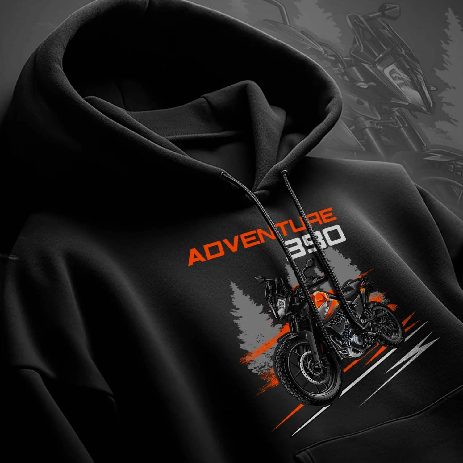 

2020-2024 Models Austria 390 Adventure Motorcycle Pullover Hoodie Comfortable Cotton Casual Mens Clothes Rider Streetwear