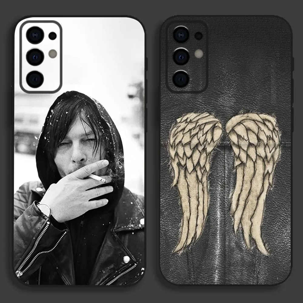 D-Daryl Dixon Wings Zombie Phone Case For Samsung S24,S21,S22,S23,S30,Ultra,S20,Plus,Fe,Lite,Note,10,9,5G Black Soft Cover