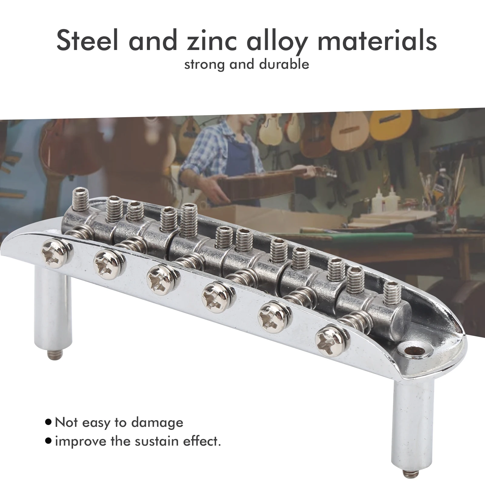 الخيوط السرج جسر الغيتار 6 سلسلة الغيتار سبائك الزنك استبدال الملحقات