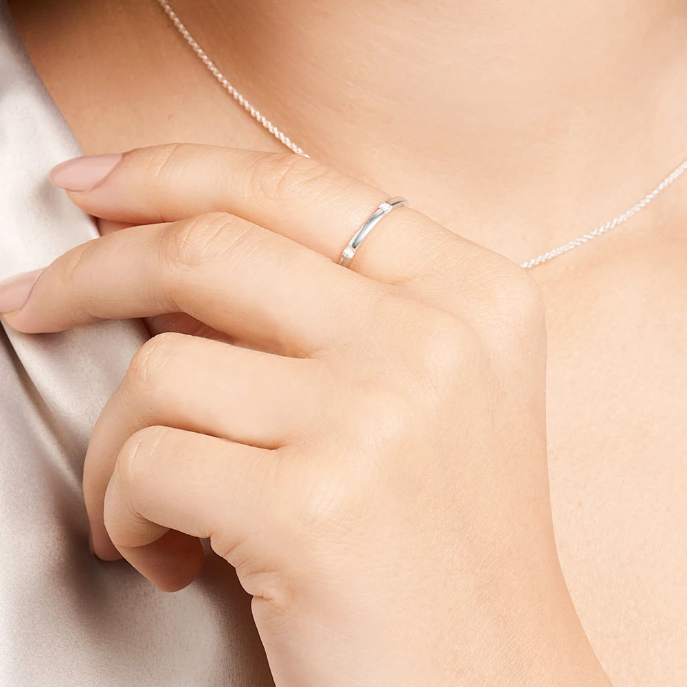 Ring With Stones Europe Style Trendy Fine Jewelry For Women Brand New Pure 925 Sterling Silver Christmas Gift