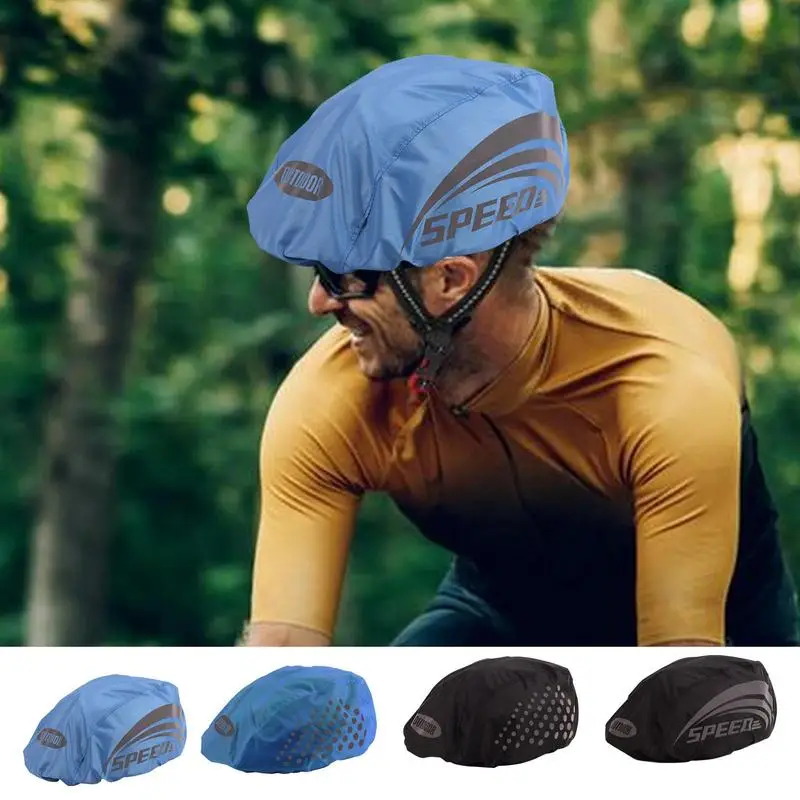 Elastic Bicycle Helmet Waterproof Cover Cycling MTB Road Bike Helmet Rain Proof Cover Mountain Road Bike Protector Hat Covers