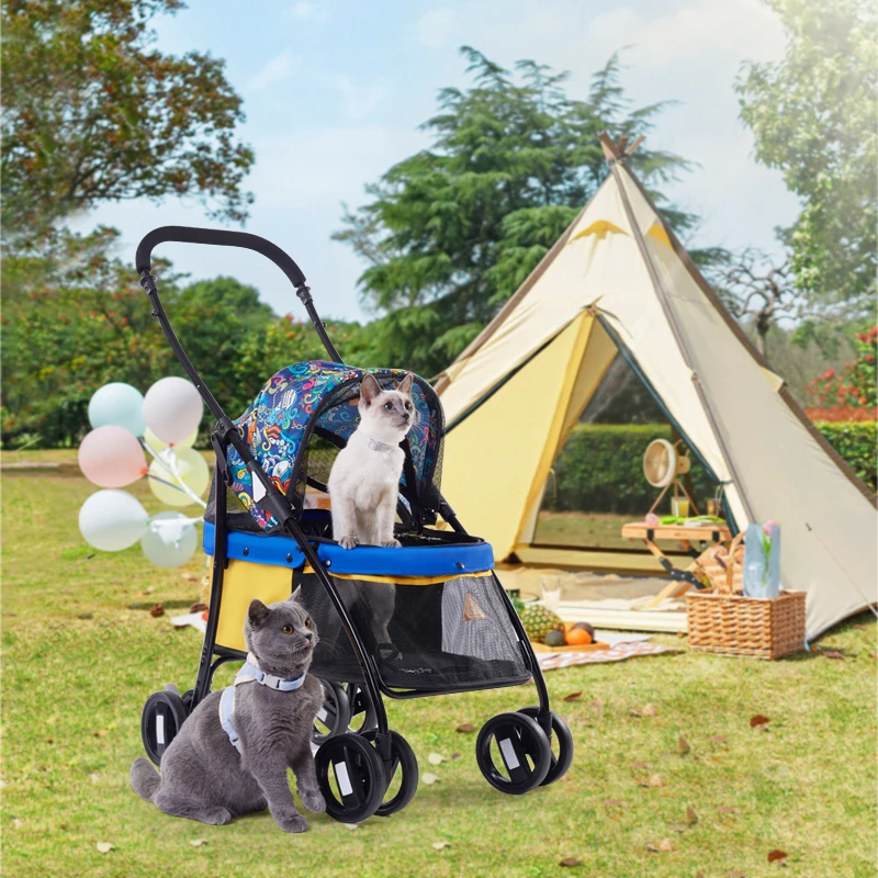 Lightweight Foldable Portable Compact Jogger Pet Gear Puppy Travel Pet Stroller