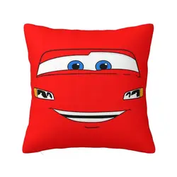 Custom Cartoon Lightning Mcqueen Cars Cushion Cover Polyester Pillow Case for Sofa Car Square Pillowcase Living Room Decoration