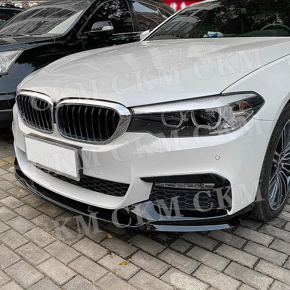 

ABS Black Front Bumper Lip Chin Flaps Aprons Spoiler Car Styling Bodykits for BMW 5 Series G30 Pre M Sport 2018-2020 Accessories