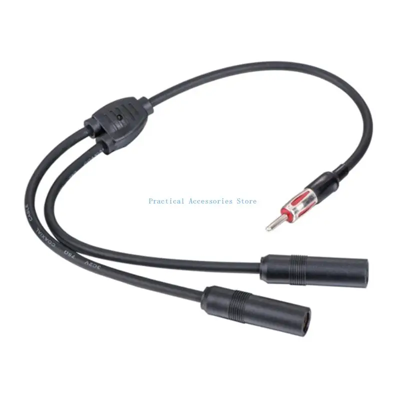 

U75E Auto Radio Stereo Antenna Extension Cable FM Radio Antenna Splitter Adapter