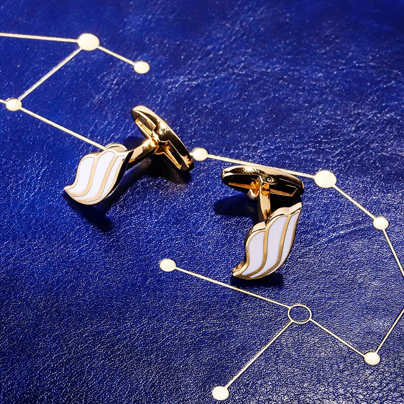 KFLK Shirt Cufflinks for Women's Brand Cuff Buttons Lady Cuff links High Quality Gold-color Abotoaduras Guests