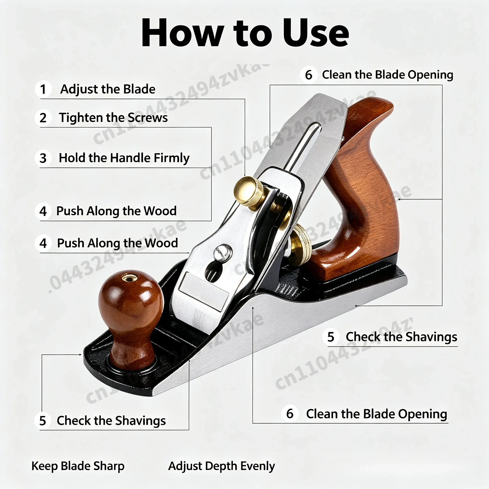 Adjustable Block Hand Planer, Portable Woodworking Hand Plane, DIY Wood Surface Trimming Chamfer Hand Planing Tool