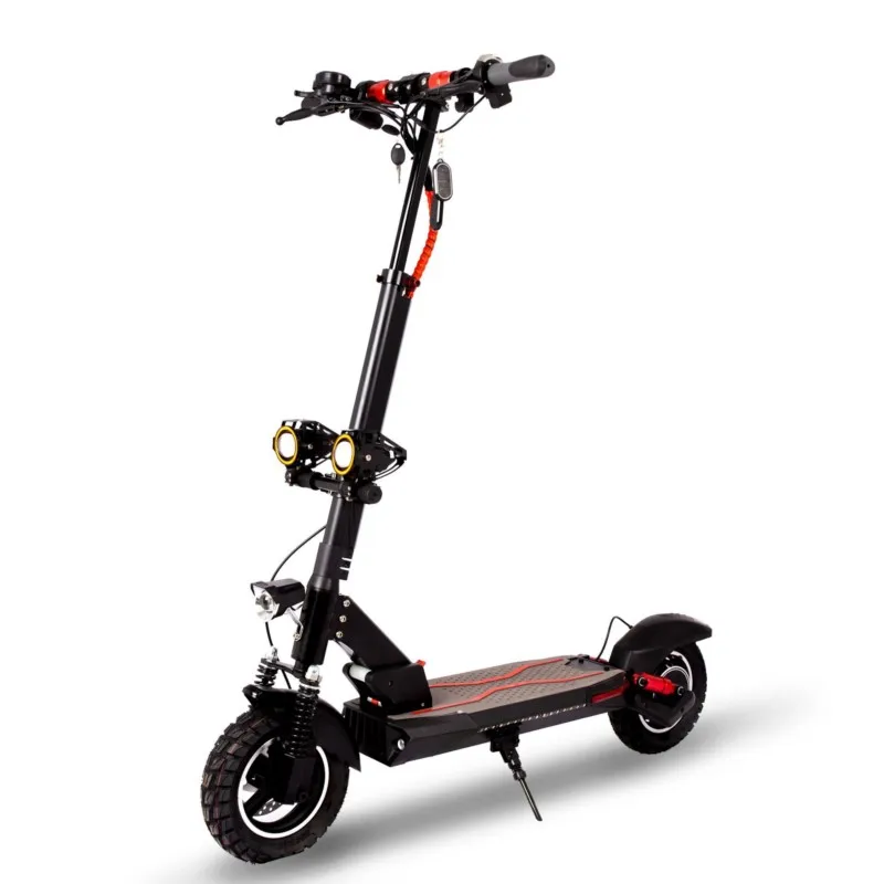Patinete eléctrico M4 Pro para adultos, doble amortiguador plegable con asiento y mango, patinete eléctrico