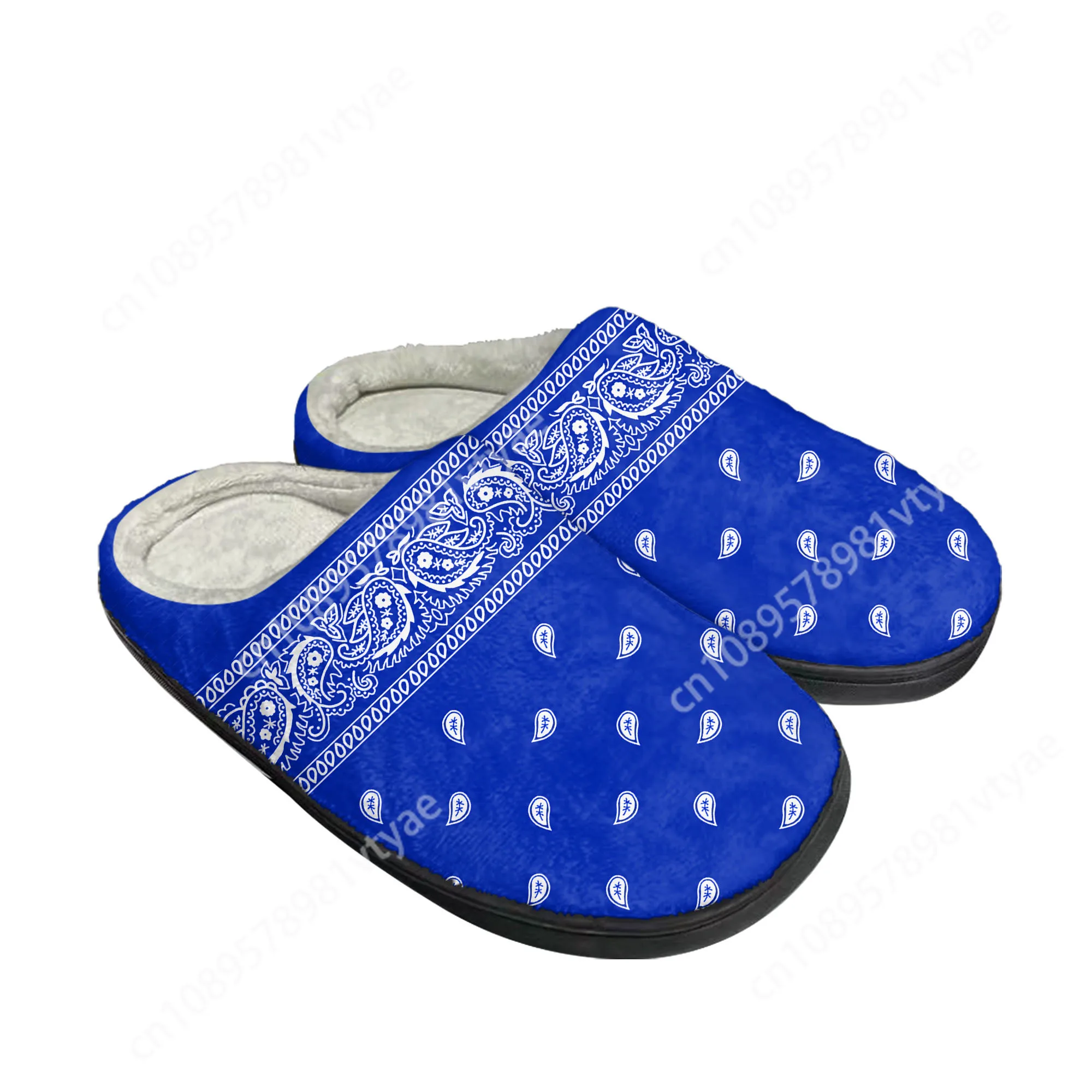 Bandana Paisley Home Cotton Slippers Mens Womens Plush Bedroom Casual Keep Warm Shoes Thermal Indoor Slipper Customized DIY Shoe