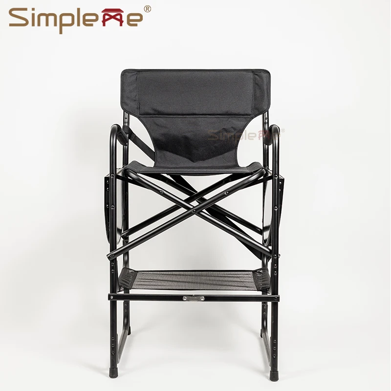 Simpleme 29inch Foldable Portable Tall Director Chair Professional Makeup Artist Chair With Headrest