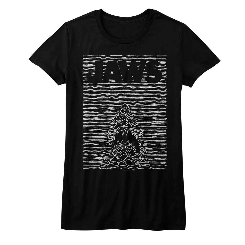 Jaws Jaw Division Black Junior Women'S T Shirt