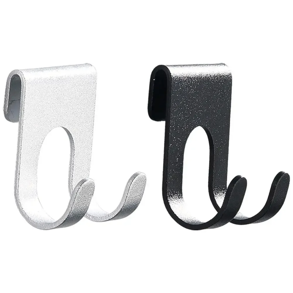 1/2pcs Aluminum Hook Shower Glass Door Hook Free Hole Towel Rack Hanger Key Organizer Plug Shaver Holder Rack Hook