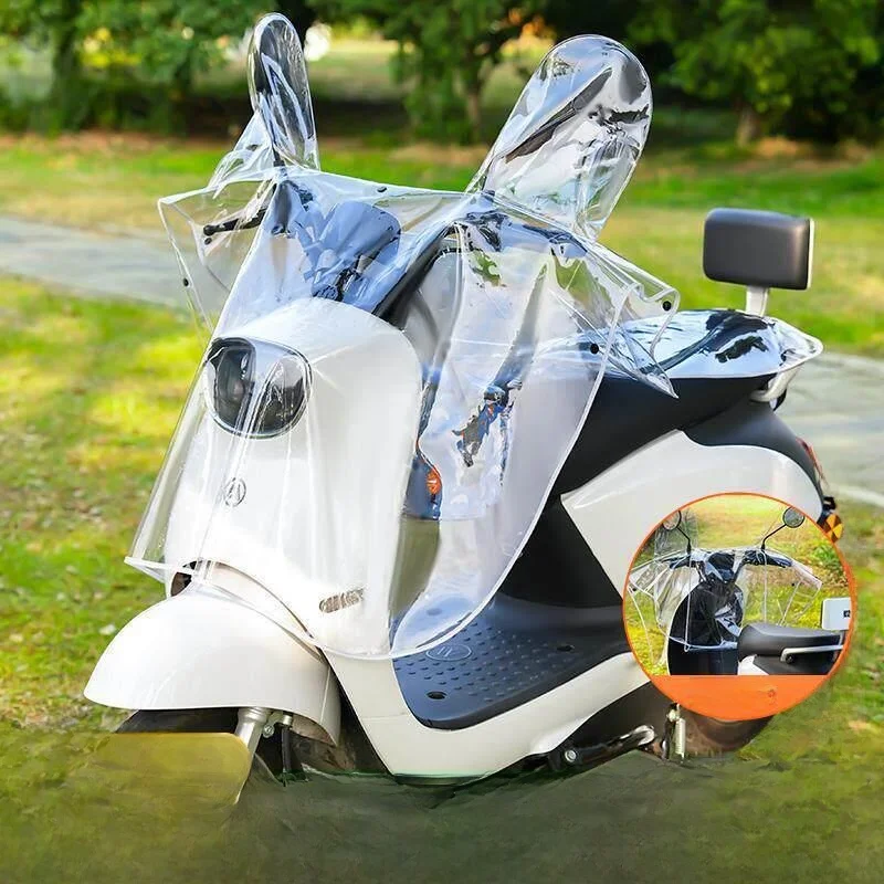 

Transparent Vehicle Rain Shield Waterproof Motorcycle Head Cover Dustproof Control Panel Protection Rain Blocking