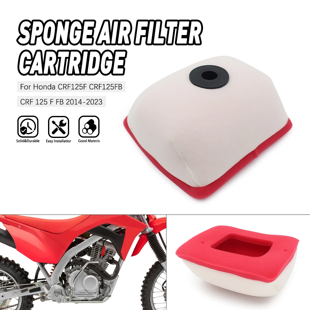 

Motocross Layer Foam Intake Air Filter Pit Dirt Bike Washable Sponge Air Filter Element For Honda CRF125F CRF125FB 2014-2023