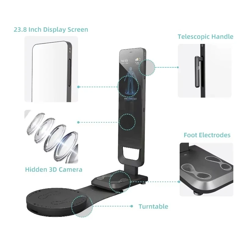 Умный фитнес-зеркальный сканер тела, анализатор питания