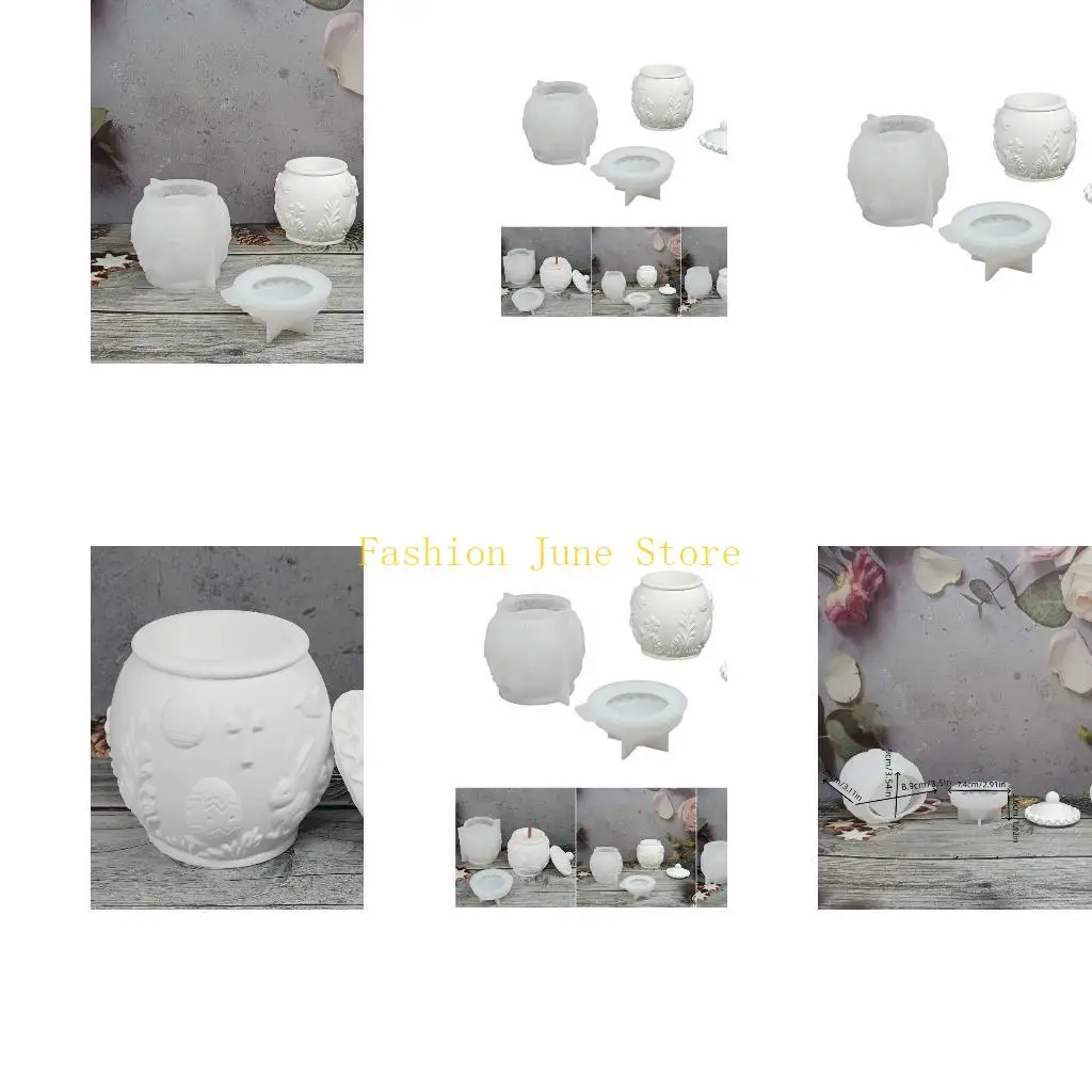N5KA Flexible Silicone Storage Jar Mold For Resin Crafts Decorative Container Making Gift For Handmade Enthusiasts