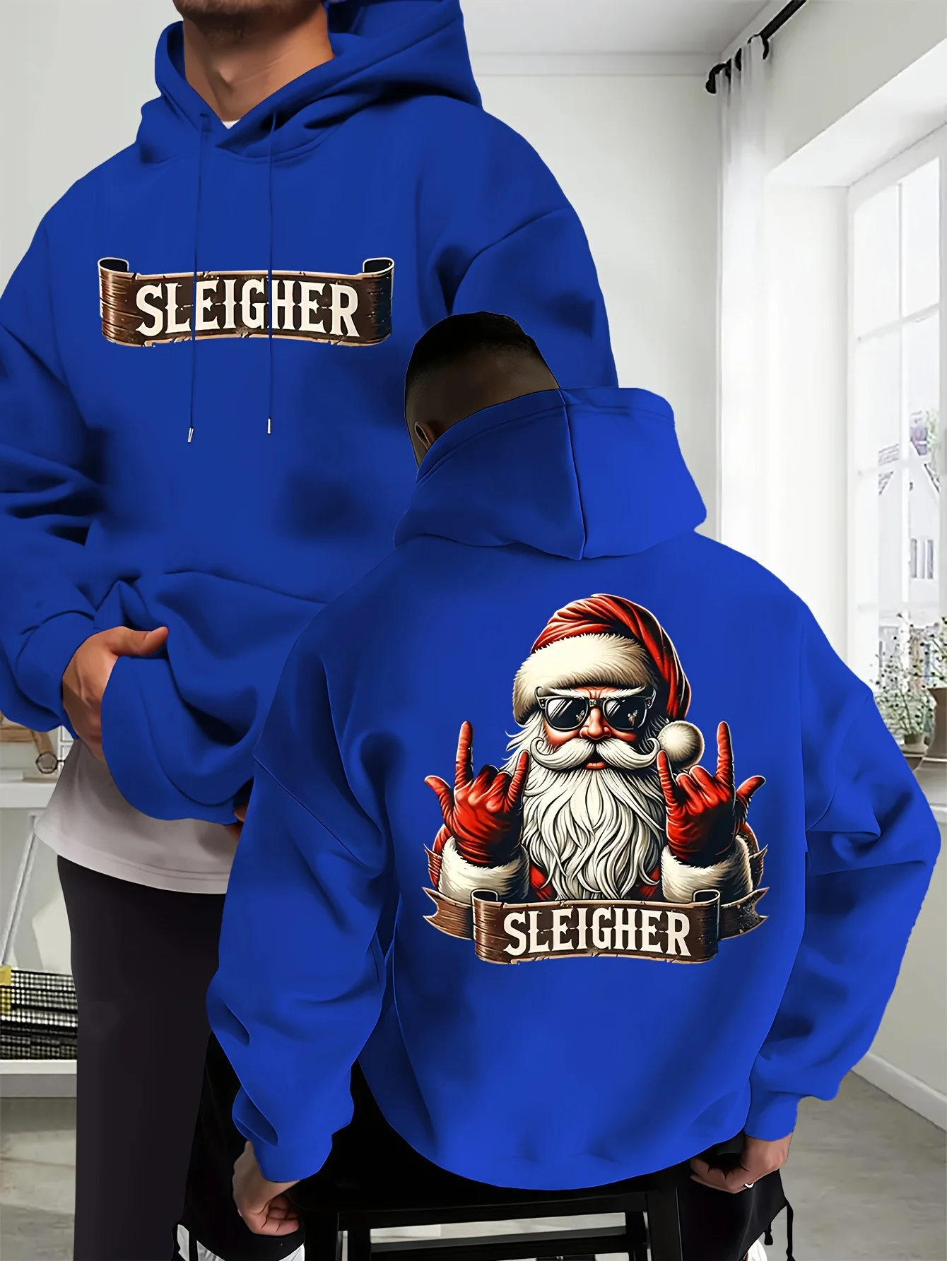 New autumn/winter Halloween men's trendy hooded sweatshirt, casual everyday style, suitable for couples, trendy street fashion.