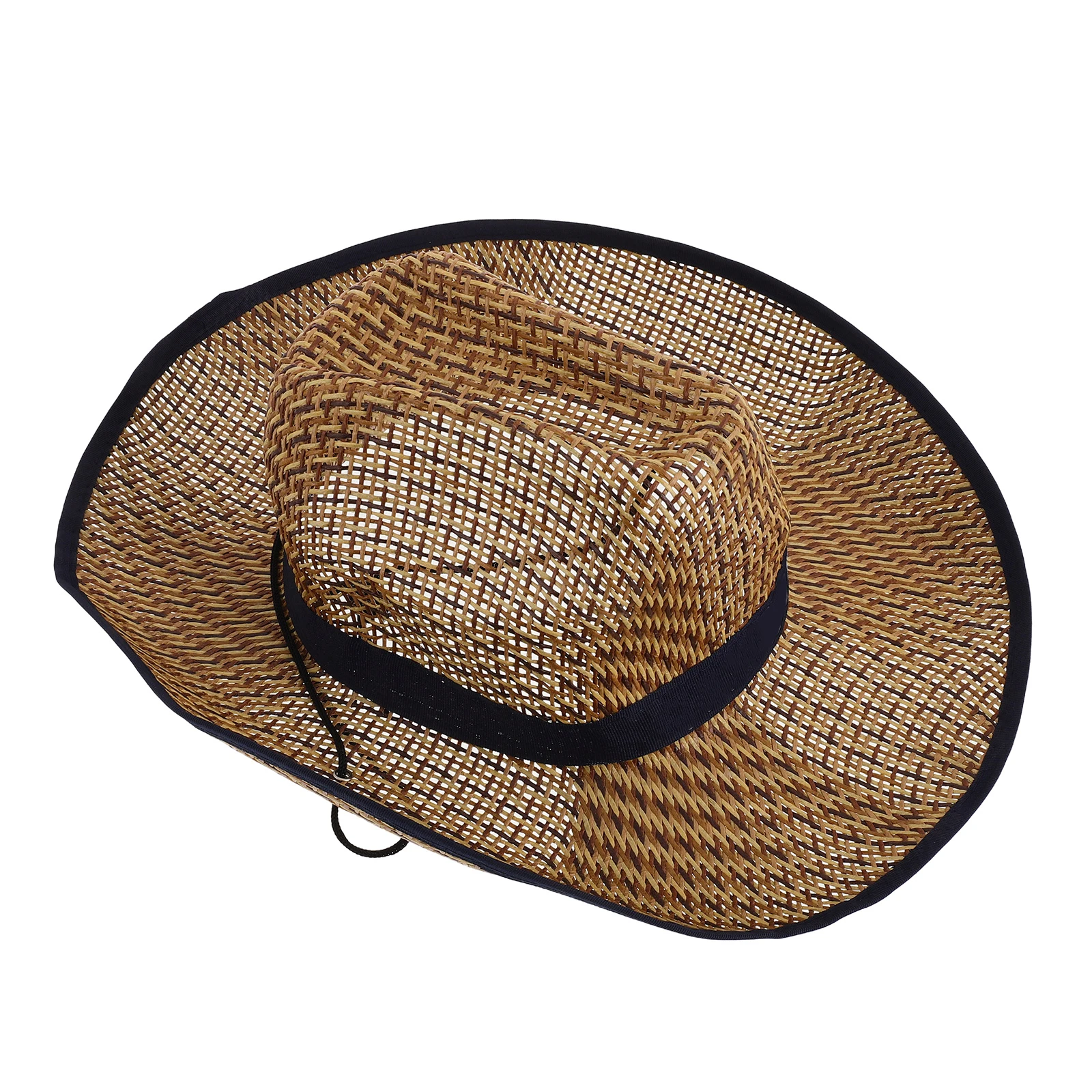 

1pc Straw Fishing Hat for Men Women Kids Outdoor Beach Vacation Gardening Working Durable Cowboy Style Sun Hats