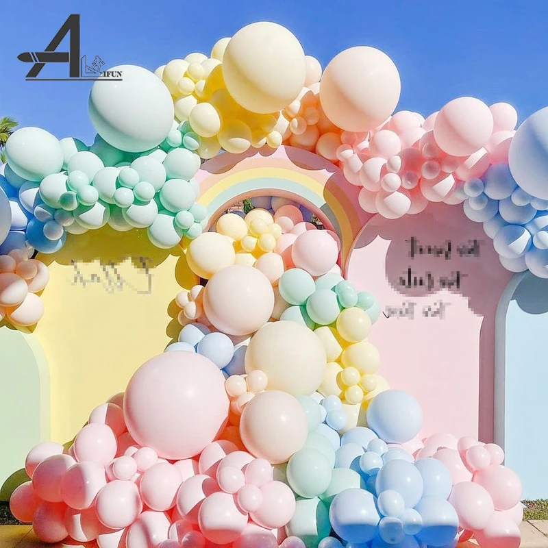 188 Pcs Mixed 5inch 8inch 12inch Macaron Latex Balloons Girl Birthday Party Decorations Woman Wedding Bridal Shower Decor