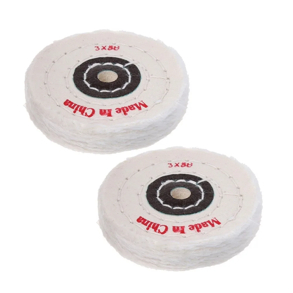 Roda amortecedora de tecido de algodão multicamadas costurada para acabamentos lisos em várias superfícies Cada é de 3 polegadas de diâmetro