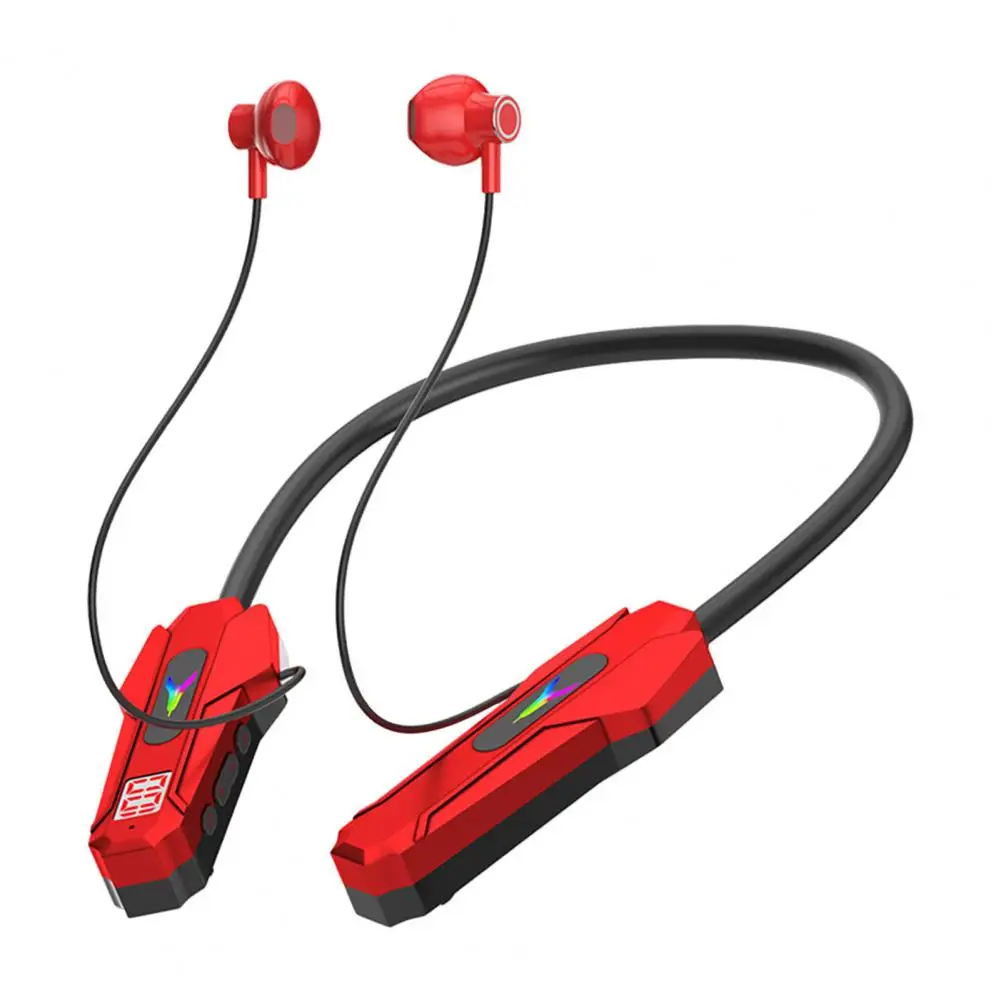 Игровые наушники, совместимые с Bluetooth, беспроводные наушники с шейным ободом, наушники с Rgb стабильной низкой задержкой, водонепроницаемые