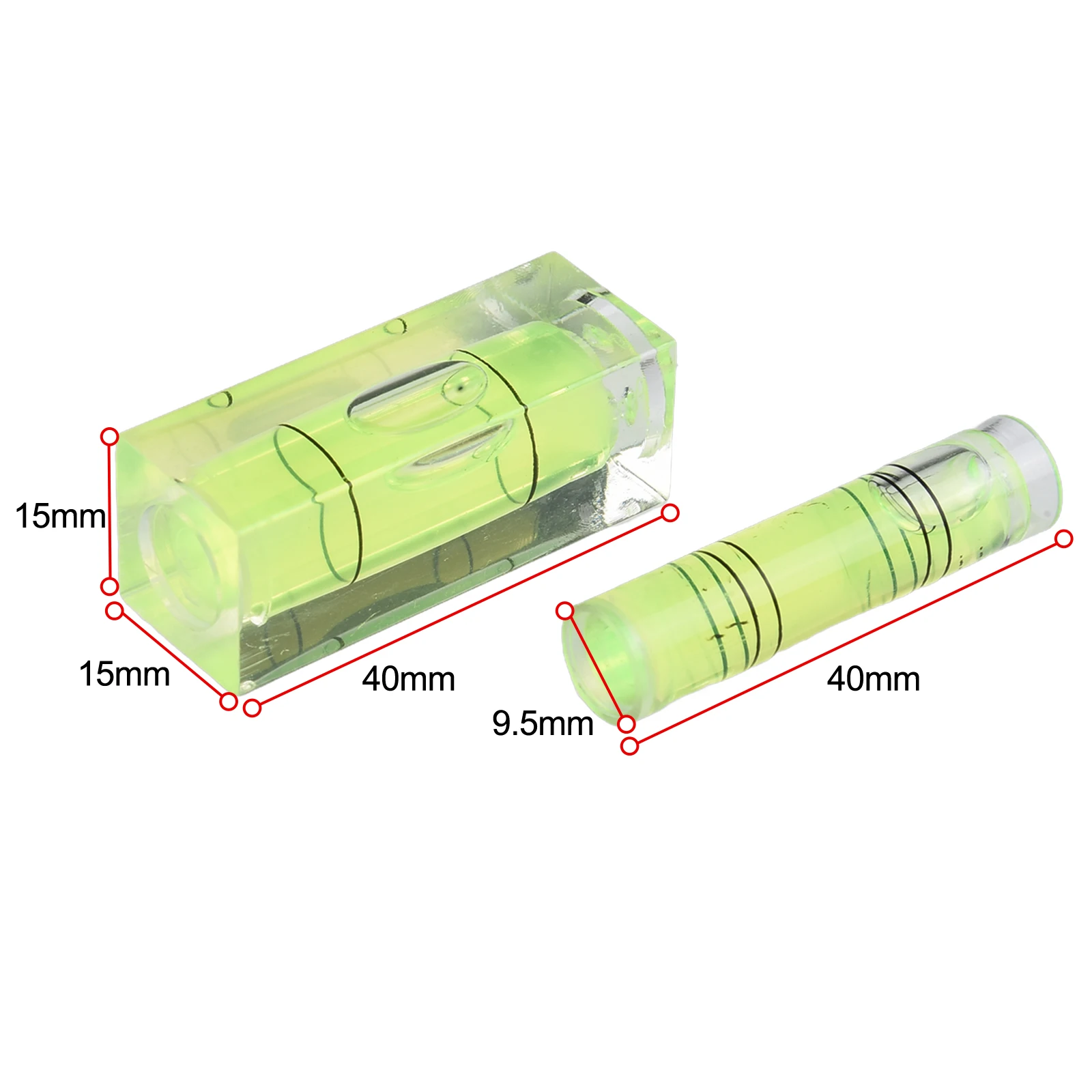 Acrylic Angular Displacement Precision Bubble Green Level Or Deviation Sturdy Construction High Precision Measuring