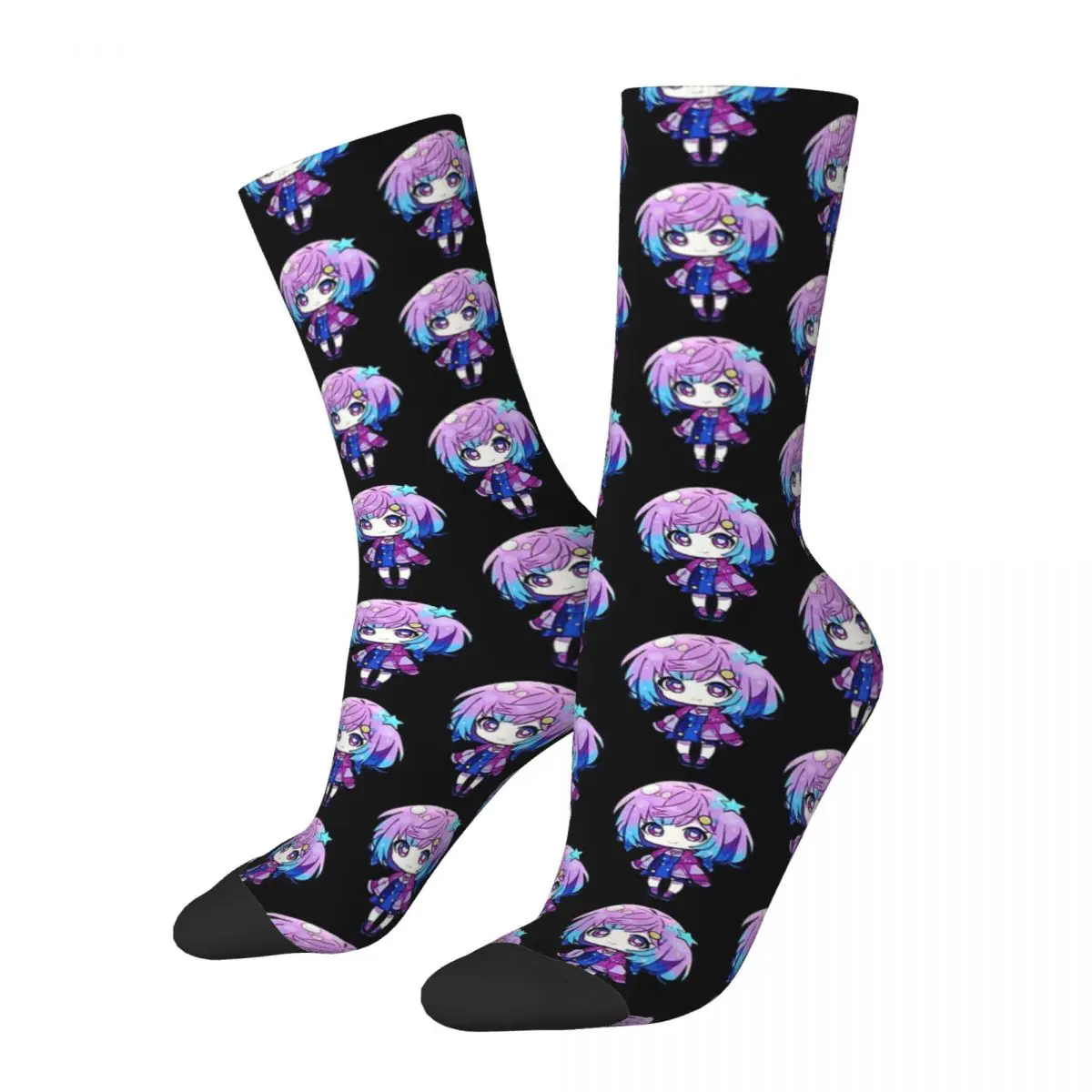 Cute Hearts Chibi Kawaii Project Sekai Emu Otori Unisex Winter Socks Hip Hop Happy Socks street style Crazy Sock