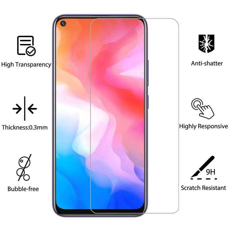 حافظة هاتف من الزجاج المقسى لفيفو y30 و y50 و 30 و 50 و 30y و 50y ، غطاء خلفي ، y30 و y50 #2