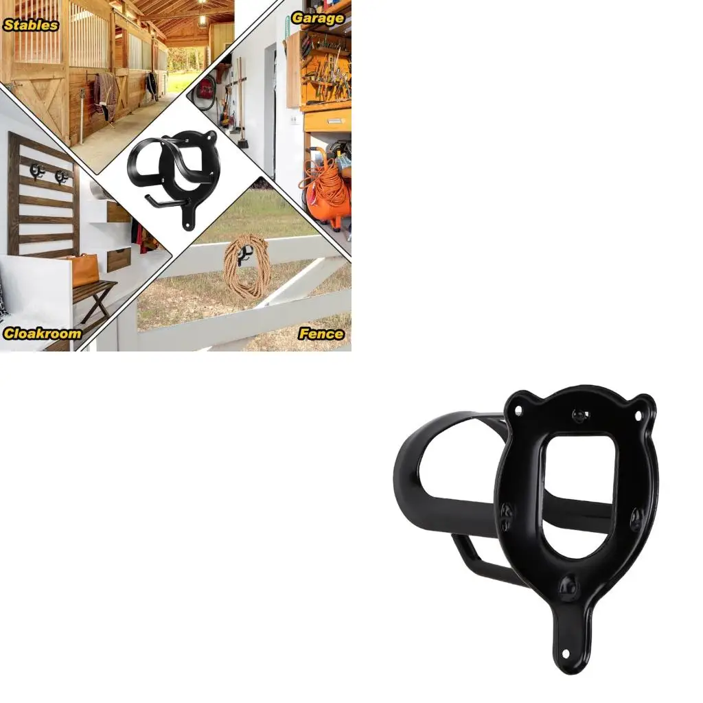 4 عبوات من خطاف الفروسية من النوع الثقيل، خطاف ثابت لخيول المزرعة مقاوم للصدأ #1