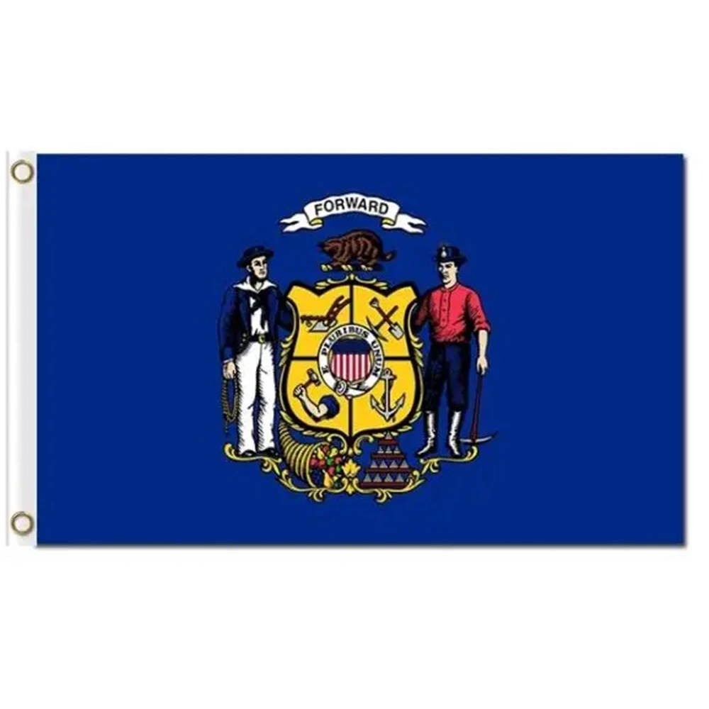 Wisconsin state of American state flags 3x5 foot