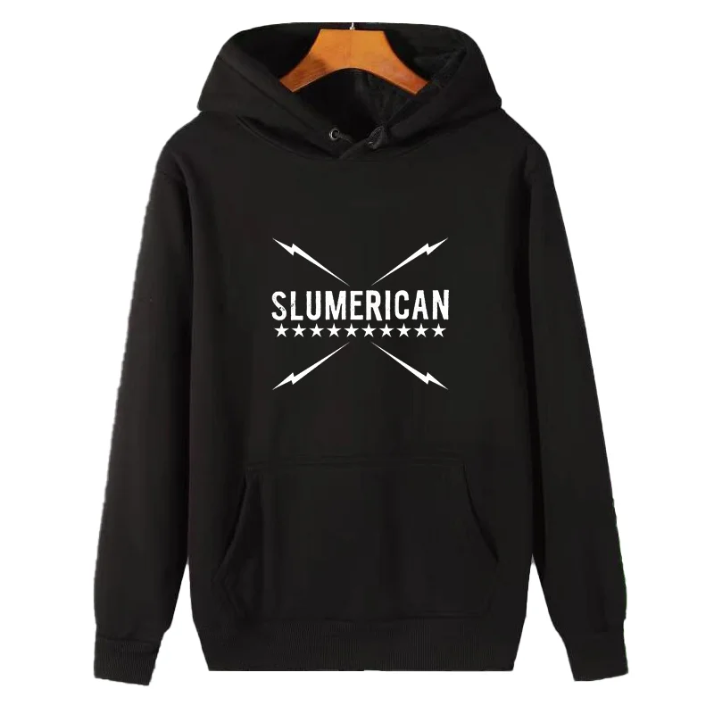 Slumerican Flagship Store Logo Barbershop Lifestyle Music fashion thick sweater hoodie cotton fleece hoodie Hooded sweatshirts