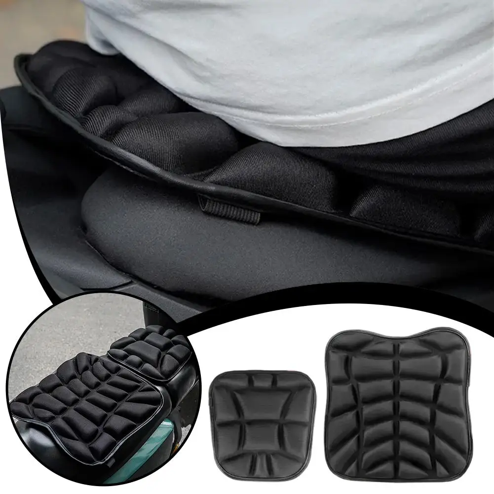 ثلاثية الأبعاد ليكرا دراجة نارية وسادة مقعد 2 حزمة الجبهة + الغطاء الخلفي دراجة نارية مكافحة مقعد ركوب زلة الضغط اكسسوارات الإغاثة وسادة للمقعد O5H9 #6