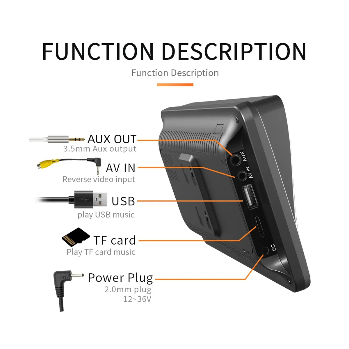 Universal 7Inch Wireless Carplay Android Auto Car Radio Dash Mount Multimedia Player Touch Screen USB Bluetooth