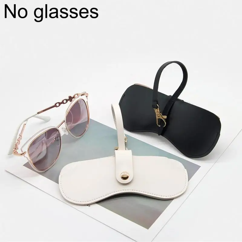 oft PU Leather Glasses Bag Men Women Fashion Portable Myopia Sunglasses Protective Cover Case Neck Hanging Wrist Storage Bag