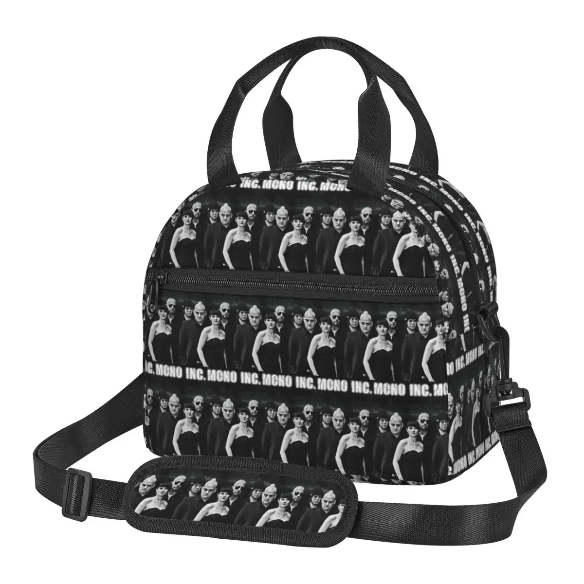MONO INC Goth Rock Music Insulated Lunch Bag for School Bento Storage Food Boxes Portable Cooler Thermal Lunch Box Tote
