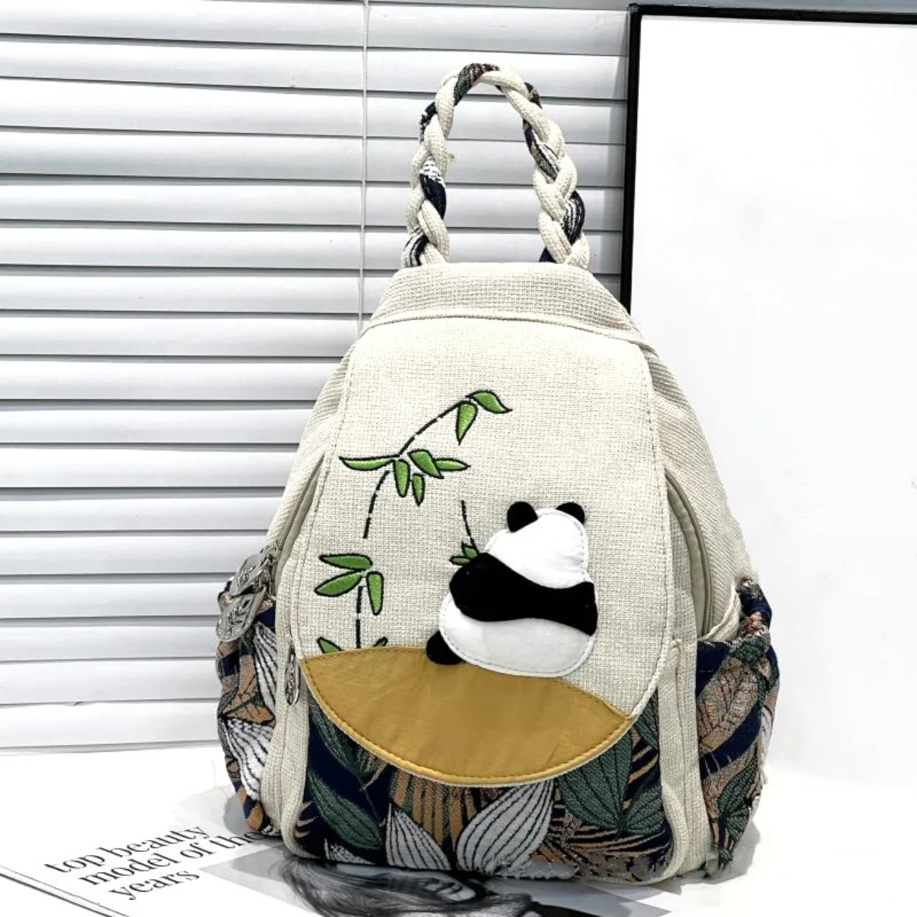 Panda Bamboo Cute Leisure Cartoon Bag Suitable for Commuting Travel, Birthday Gift for Girlfriend