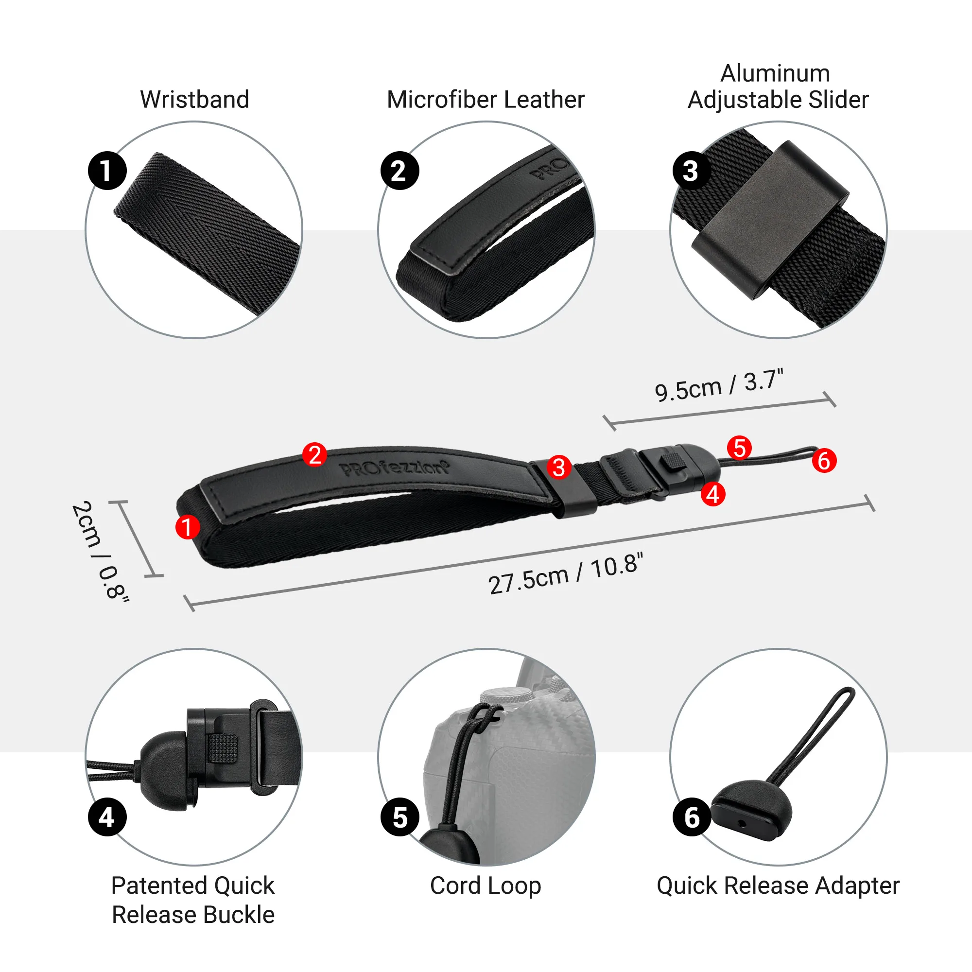 Accessori per la fotografia a sgancio rapido per cinturino da polso per fotocamera di fascia alta per Canon Nikon Sony Fujifilm Olympus