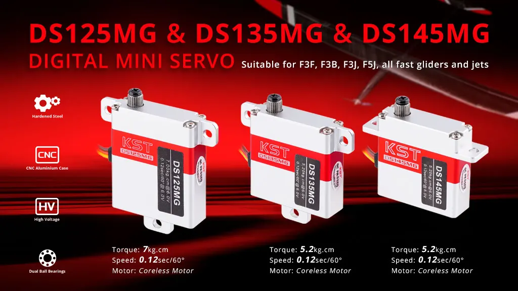 KST DS145MG Digitaler Metallgetriebe-Servo-Motor mit 5,2 kg und 0,12 Sek. Reaktionszeit – Detail 1