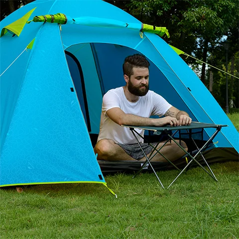 Naturehike tent outdoor 2，3 people - 4 people outdoor camping double-layer rainproof portable ultra-light aluminum pole tent