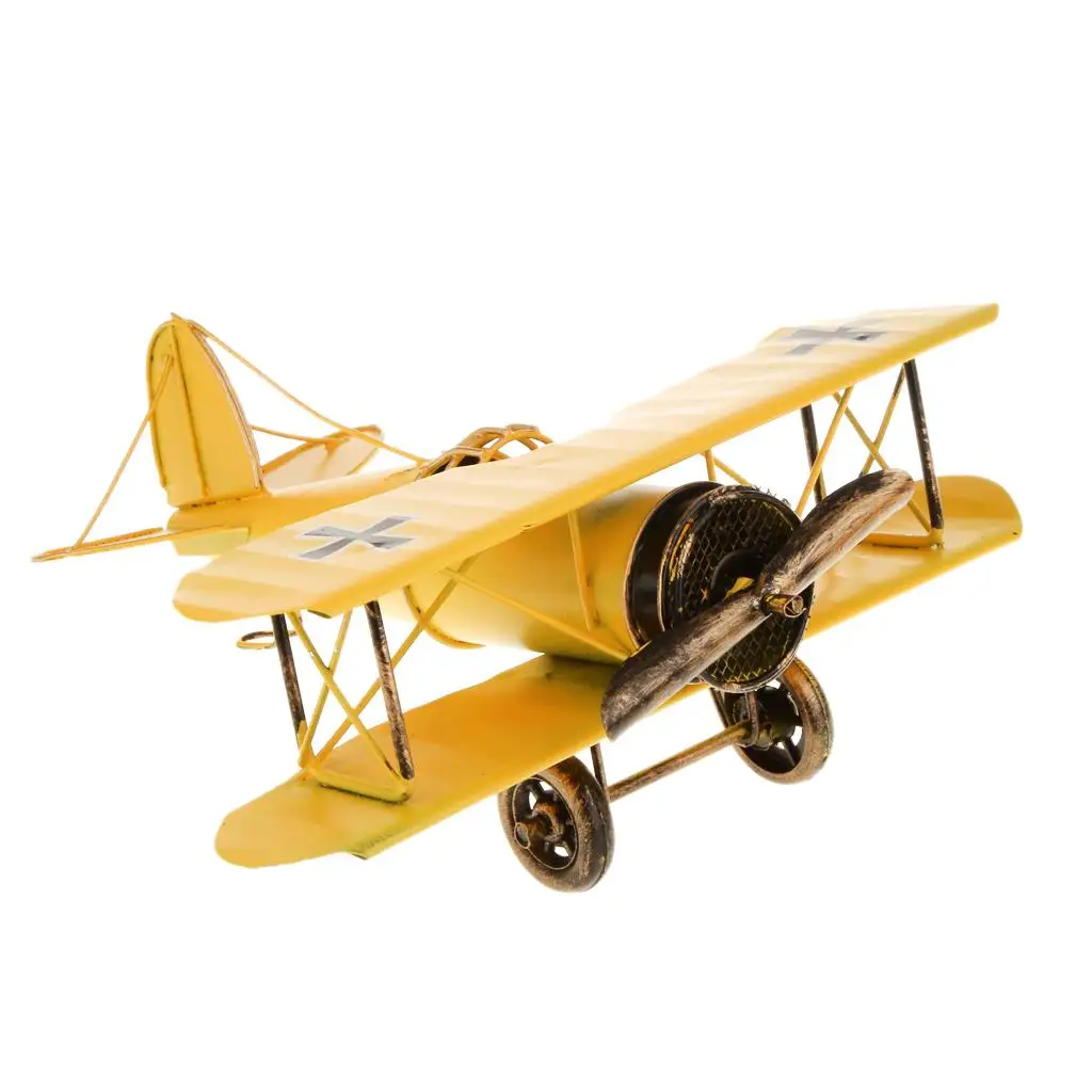 modelo-de-aviao-biplano-antigo-em-metal-fundido-brinquedo-decorativo-para-colocar-na-mesa-ideal-para-a-casa-escritorio-sala-de-estudo-ou-estante-cor-amarela