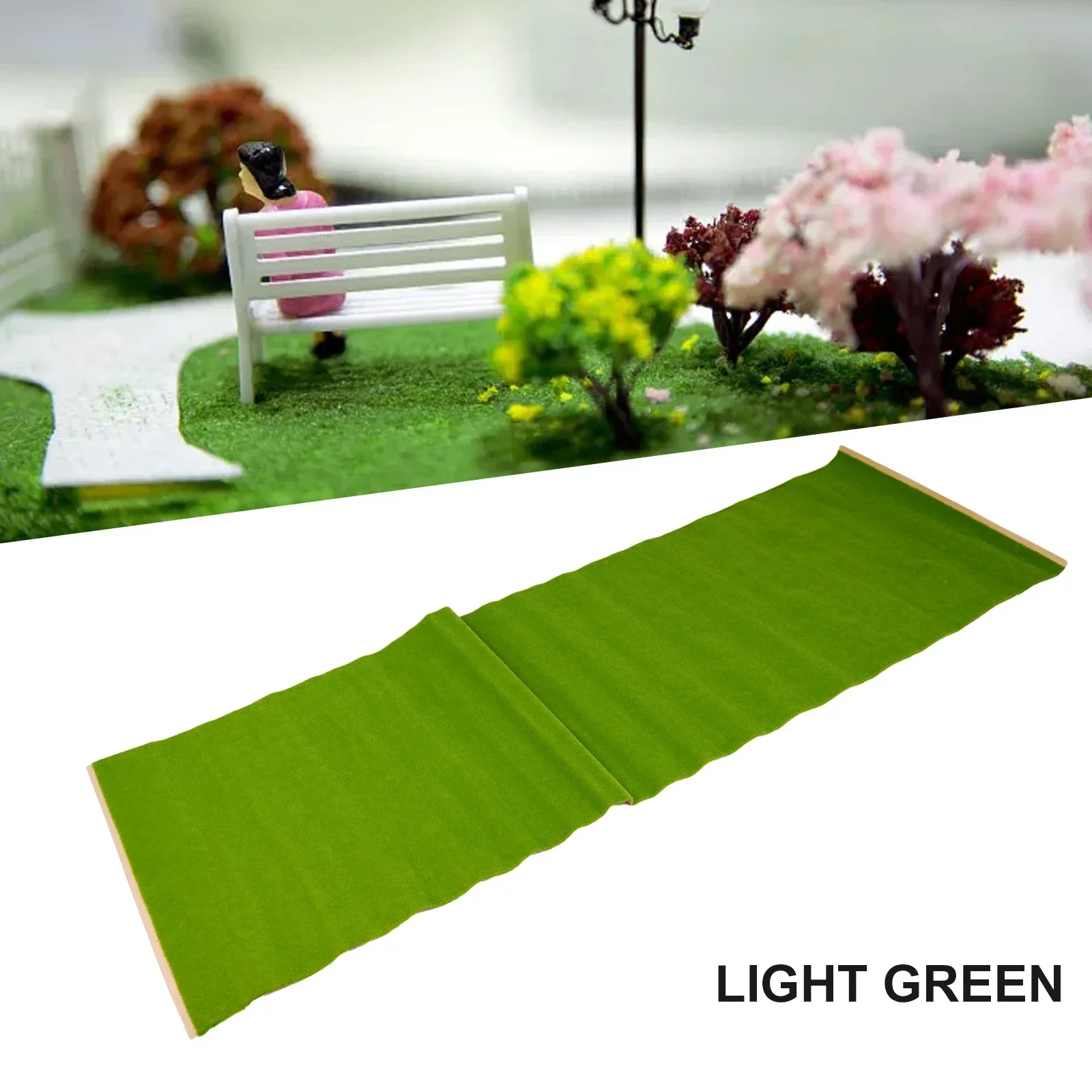 35x100cm Grass Mat Thin Artificial Lawns Landscape Grass Mat For Model Train Not Adhesive Paper Lawn Fake Turf Decoration Garden