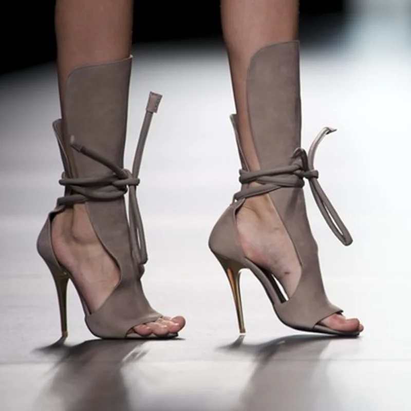 

Mette Leather Peep Toe Strap Sandals Sexy Pointed Toe Thin Heel New Arrivals Fashion Women Modern Shoes