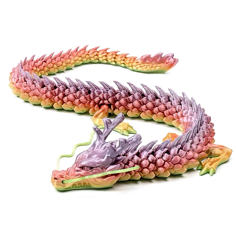 /KQM/3D Printed Chinese Dragon Full Body Joints Movable Home Furnishing Decoration Ornament Worth Collecting Creative Toys