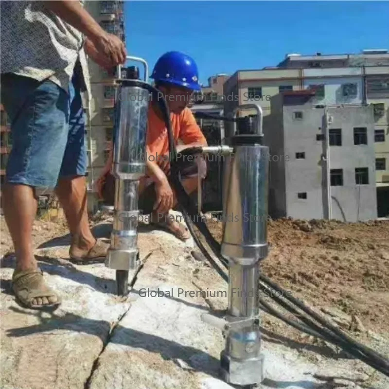 

V-42 Petrol Engine-Powered Hydraulic Rock Splitter - Hard Stone Splitting Wedge Machine for Sale