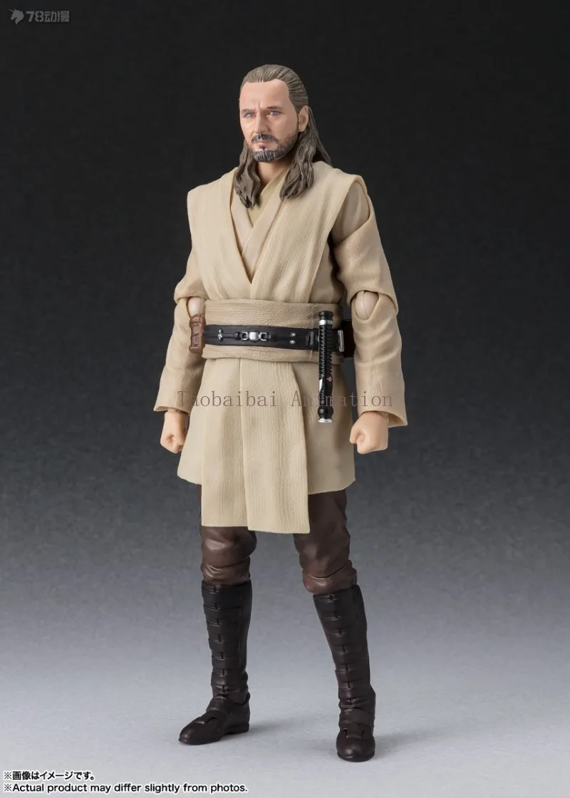 IN STOCK Bandai Original S.H.Figuarts Star Wars Qui-Gon Jinn Star Wars The Phantom Menace Model Action Figure Toy Collection