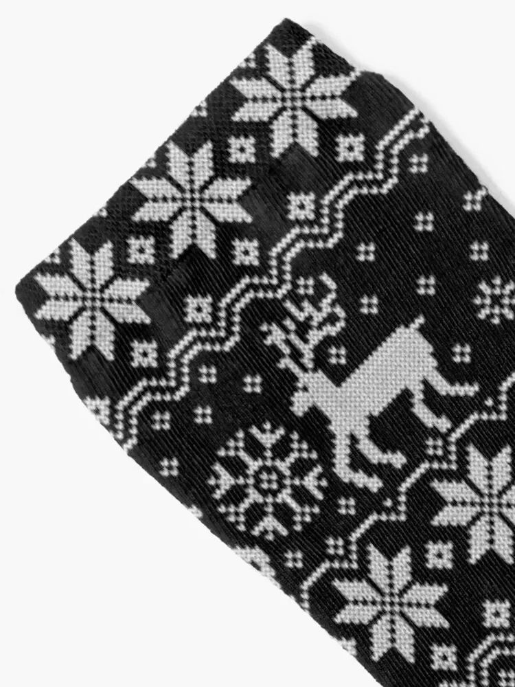 Jacquard with Reindeers Socks Stockings man cool floor Boy Child Socks Women's