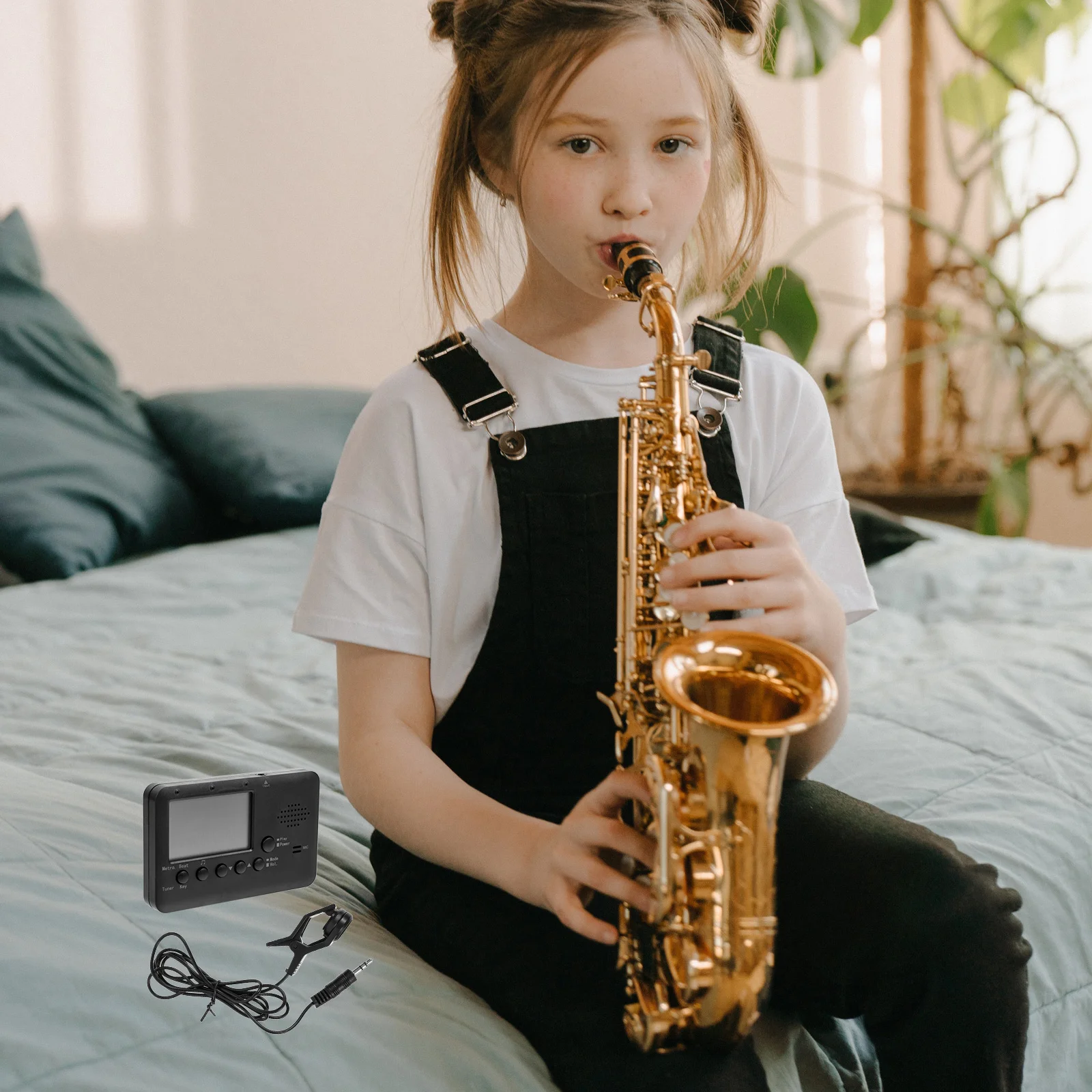 

1 set Wind Instruments Tuner Compact Portable Flute Trumpet Saxophone Clarinet Tuning Tool Electronic Musical Instrument