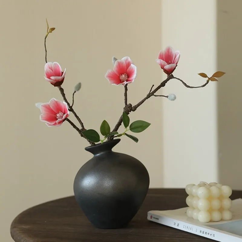 15,7 Zoll künstliche Magnolienzweige, getrocknete Zweige für Zen Home Display Window Garden Dekoration