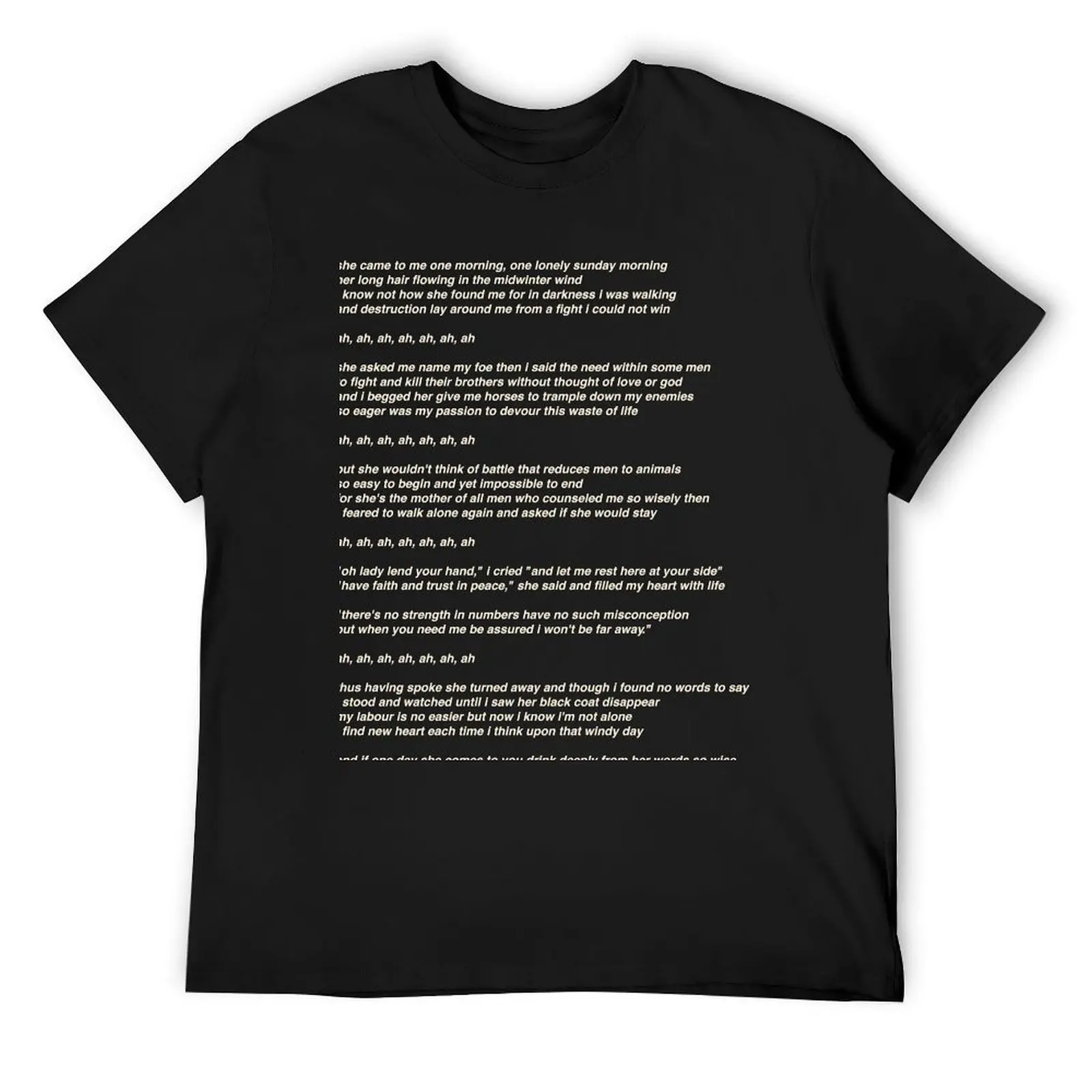 Uriah Heep - Lady in Black song lyrics T-Shirt anime stuff vintage graphic tee graphics oversizeds men t shirts